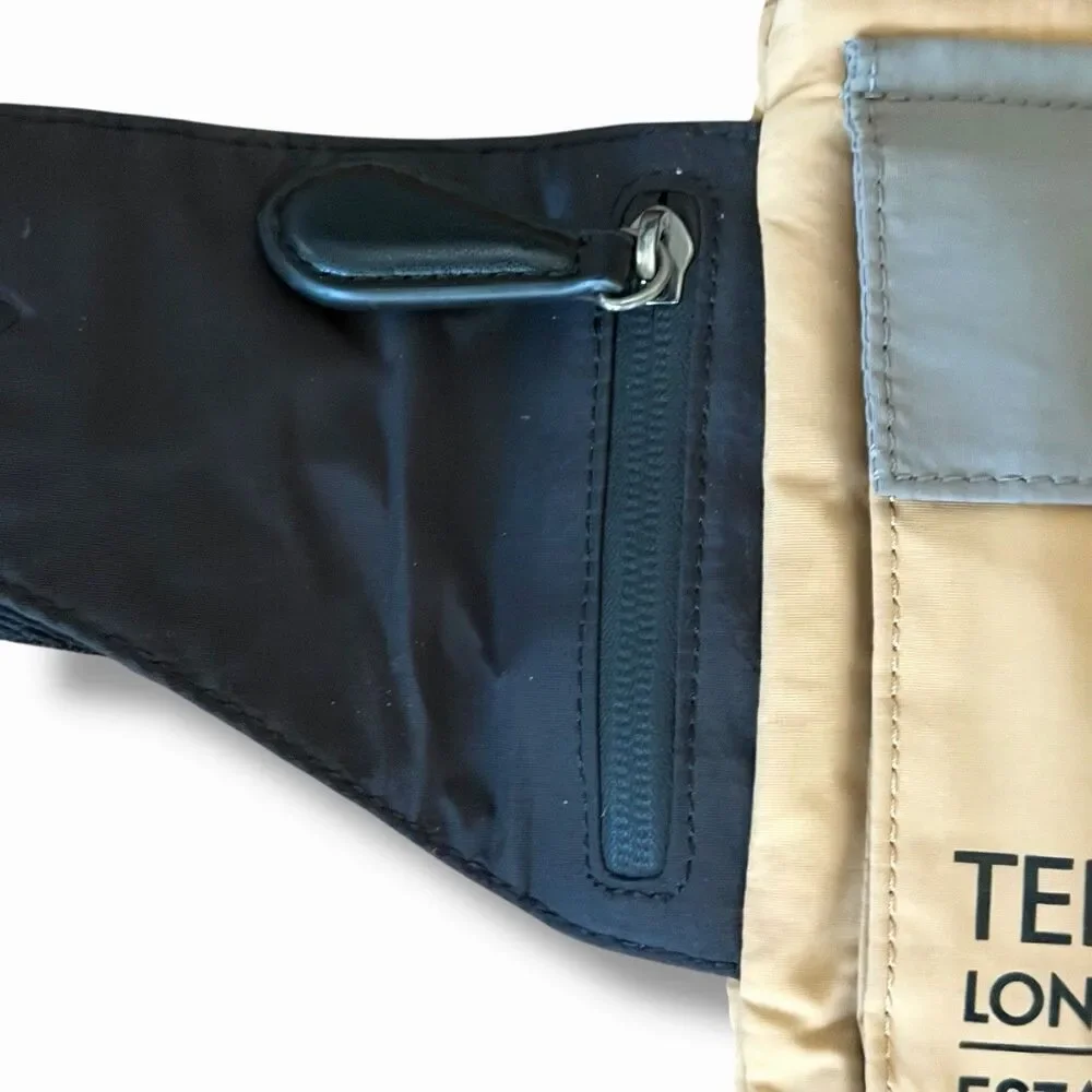 TED BAKER Feddy Color-block Woven Bumbag in Tan Fannypack Travel Outdoor